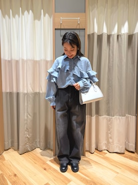 「Samansa Mos2 blue（サマンサモスモスブルー）のアイテム（ブーツ）」を使った、seiraさん（レディース・150cm）の秋コーディネート