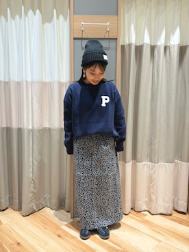 「Samansa Mos2 blue（サマンサモスモスブルー）のアイテム（帽子）」を使った、seiraさん（レディース・150cm）の冬コーディネート