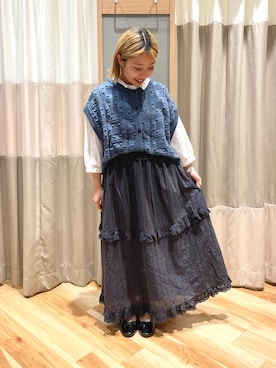 「幾何学模様」｜seiraさん（レディース・150cm）の春コーディネート