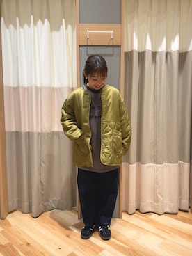 「Samansa Mos2（サマンサ モスモス）のアイテム（ブルゾン）」を使った、seiraさん（レディース・150cm）の冬コーディネート