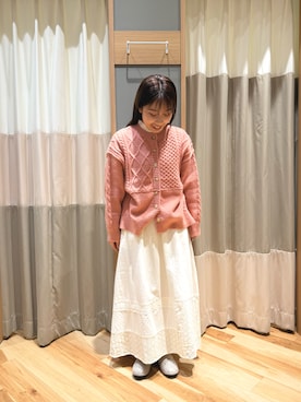 「アイテム（ドレスシューズ、ベージュ系）」を使った、seiraさん（レディース・150cm）の冬コーディネート