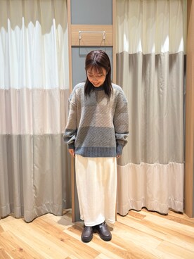 「ベロアスカート」｜「アイテム（シューズ）」を使った、seiraさん（レディース・150cm）の冬コーディネート