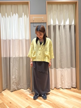 「Samansa Mos2 blue（サマンサモスモスブルー）のアイテム（スカート）」を使った、seiraさん（レディース・150cm）の春コーディネート