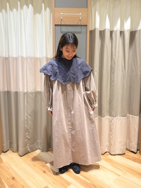 「アイテム（ドレスシューズ、グレー系）」を使った、seiraさん（レディース・150cm）の秋コーディネート