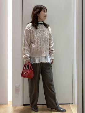 「アイテム（キャミソール）」を使った、Juntaさん（レディース・157cm・30代）の冬コーディネート