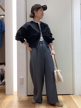 「アイテム（カーディガン/ボレロ）」を使った、Juntaさん（レディース・157cm・30代）の秋コーディネート