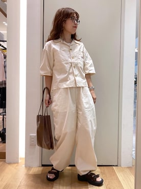 「アイテム（トートバッグ）」を使った、Juntaさん（レディース・157cm・30代）の夏コーディネート