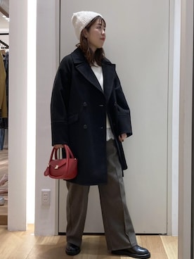 「アイテム（キャミソール）」を使った、Juntaさん（レディース・157cm）の冬コーディネート