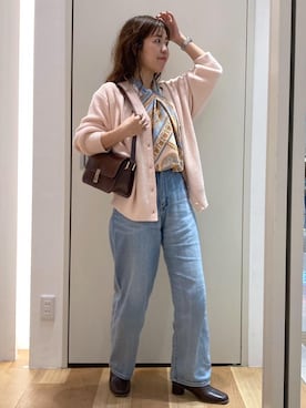 「アイテム（バンダナ/スカーフ）」を使った、Juntaさん（レディース・157cm・30代）の秋コーディネート