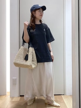 「Champion（チャンピオン）のアイテム（帽子）」を使った、Juntaさん（レディース・157cm）の春コーディネート