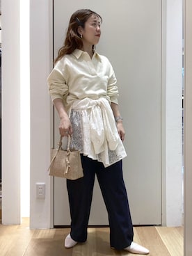 「ROPE' PICNIC（ロペピクニック）のアイテム」を使った、Juntaさん（レディース・157cm）の春コーディネート