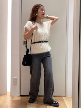 「アイテム（デニムパンツ）」を使った、Juntaさん（レディース・157cm・30代）の夏コーディネート