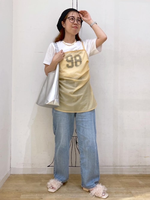 kealopiko ケアロピコ 水色キャミソール PEACH JOHN 【肌に優しいオーガニックコットン。リブが伸びて