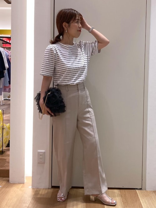 セール】【UVカット・接触冷感】70シルケットパフスリーブトップス（T