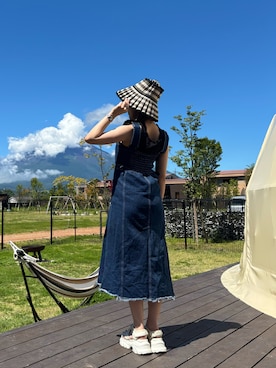 「アイテム（オールインワン・サロペット）」を使った、umikaaa18さん（レディース・159cm）の夏コーディネート