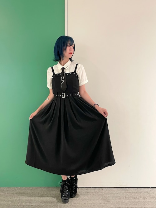 スタッズジャンスカ（ジャンパースカート）｜axes femme