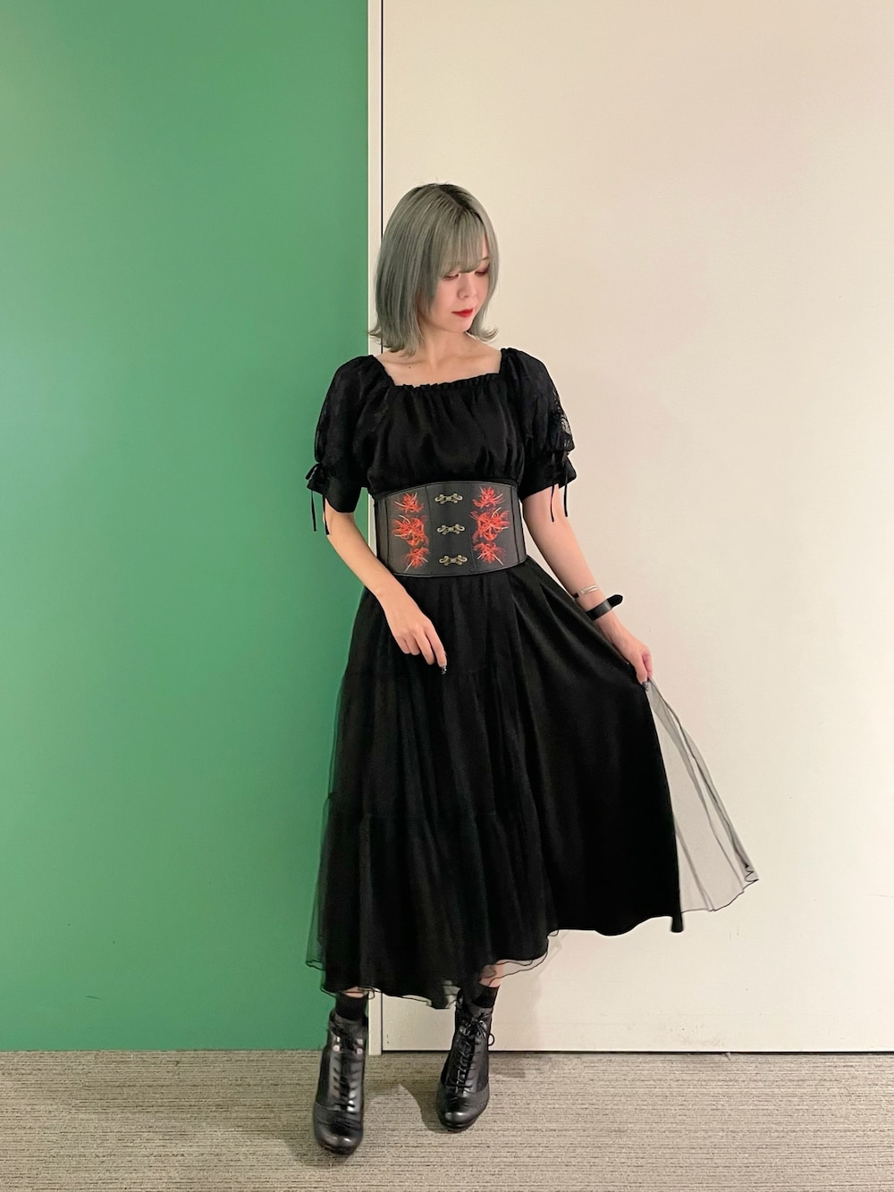 【最終価格】コルセットベルトデザインパンツ axes POETIQUE ワイン POETIQUE | axes femme online shop