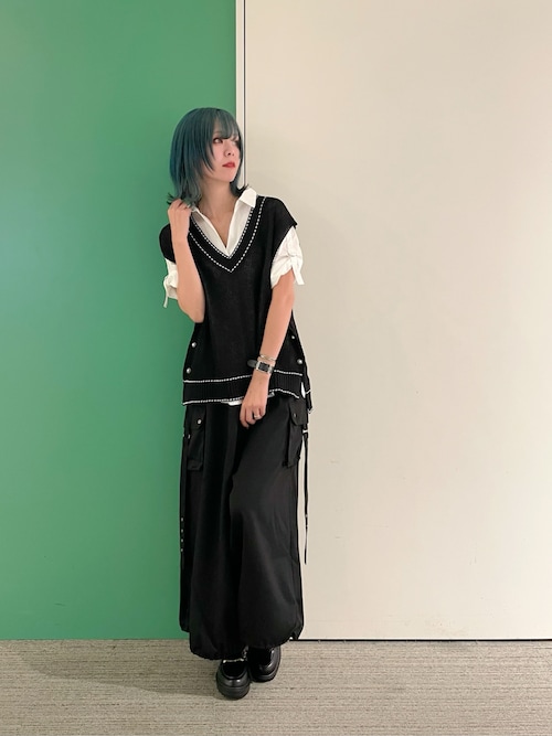 セール】花刺繍スキッパーシャツ（シャツ/ブラウス）｜axes femme
