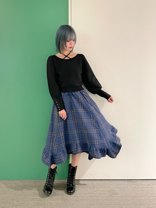 axes femme Chalmiereタータンチェックスカート（グリーン） axes femme Chalmiereタータンチェックスカート（グリーン） axes