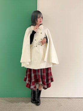 「アイテム（ダッフルコート）」を使った、sach1さん（レディース・166cm）の秋コーディネート