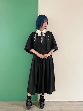「アイテム（ジャンパースカート）」を使った、sach1さん（レディース・166cm）の秋コーディネート