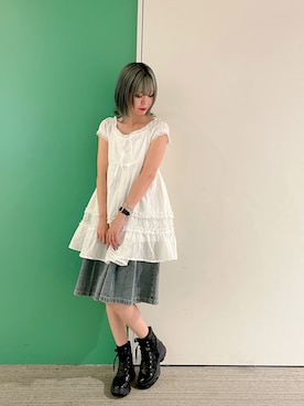 「ハーフパンツ」｜「アイテム（チュニック）」を使った、sach1さん（レディース・166cm）の夏コーディネート