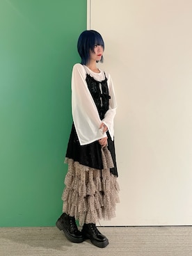 「アイテム（カーディガン/ボレロ）」を使った、sach1さん（レディース・166cm）の秋コーディネート