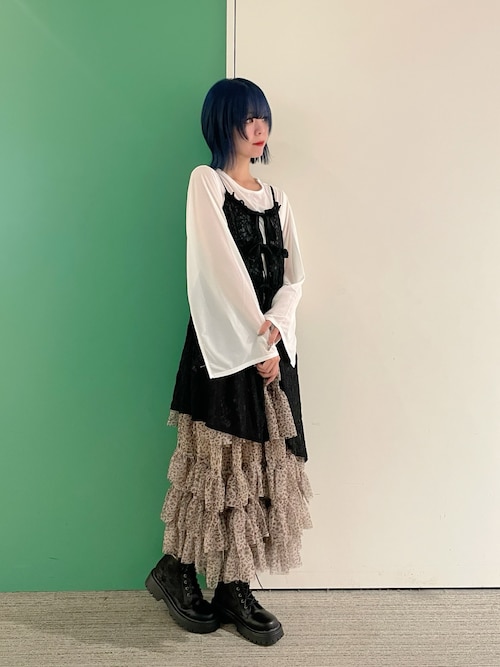 セール】チュニック丈レースキャミ（カーディガン/ボレロ）｜axes