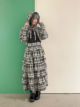「axes femme（アクシーズファム）のストラップラメリブタンク（タンクトップ）」を使った、sach1さん（レディース・166cm）の秋コーディネート