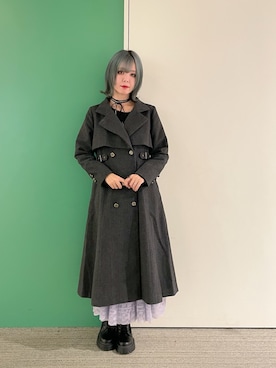 「アイテム（ダッフルコート）」を使った、sach1さん（レディース・166cm）の秋コーディネート