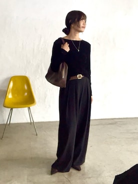 「オンオフ兼用」｜「アイテム（バッグ）」を使った、rd_usui558さん（レディース・163cm）の秋コーディネート