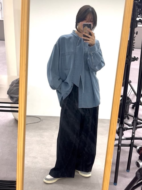 新色追加/抜け感】デニムボウタイシャツ（シャツ/ブラウス）｜RIVE