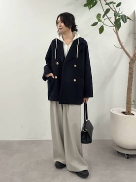 「アイテム（ピーコート）」を使った、rd_usui558さん（レディース・163cm）の秋コーディネート