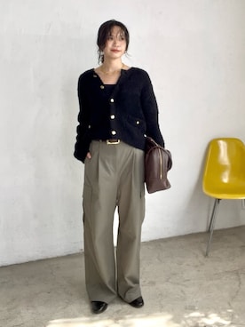 「RIVE DROITE（リヴドロワ）のレザービットローファー（ローファー）」を使った、rd_usui558さん（レディース・163cm）の秋コーディネート