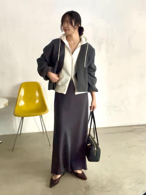 リヴドロワ スポンジダンボールZIPパーカー ブラウン 予約【WEB限定】スポンジダンボールZIPパーカーカットソー