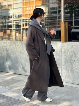 「アイテム（ボストンバッグ）」を使った、rd_usui558さん（レディース・163cm）の冬コーディネート