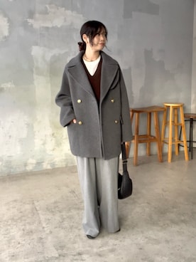 「アイテム（ピーコート）」を使った、rd_usui558さん（レディース・163cm）の秋コーディネート