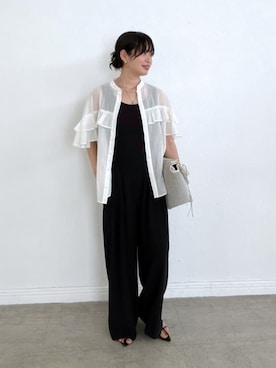 「モノトーンスタイル」｜「アイテム（アクセサリー）」を使った、rd_usui558さん（レディース・163cm）の夏コーディネート
