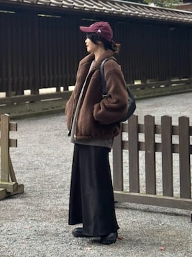 「RIVE DROITE（リヴドロワ）の【バックロゴが目を惹く】アスレチックロゴニット（ニット/セーター）」を使った、rd_usui558さん（レディース・163cm）の秋コーディネート