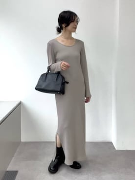 「アイテム（ワンピース/ドレス、ベージュ系）」を使った、rd_usui558さん（レディース・163cm）の秋コーディネート