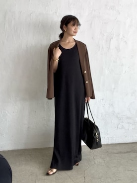 「オンオフ兼用」｜「アイテム（ワンピース）」を使った、rd_usui558さん（レディース・163cm）の夏コーディネート