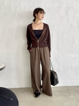 「RIVE DROITE（リヴドロワ）のレザービットローファー（ローファー）」を使った、rd_usui558さん（レディース・163cm）の秋コーディネート