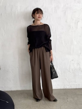 「RIVE DROITE（リヴドロワ）のレザービットローファー（ローファー）」を使った、rd_usui558さん（レディース・163cm）の夏コーディネート