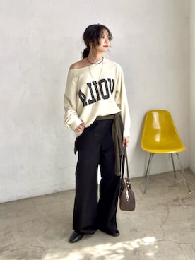 「RIVE DROITE（リヴドロワ）のレザービットローファー（ローファー）」を使った、rd_usui558さん（レディース・163cm）の秋コーディネート