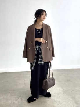 「オンオフ兼用」｜「アイテム（ワンピース）」を使った、rd_usui558さん（レディース・163cm）の夏コーディネート