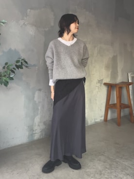 「アイテム（ストール/ショール）」を使った、rd_usui558さん（レディース・163cm）の冬コーディネート