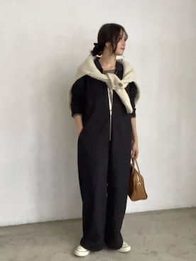 「アイテム（つなぎ/オールインワン）」を使った、rd_usui558さん（レディース・163cm）の秋コーディネート