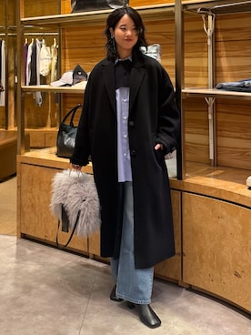 「アイテム（ブローチ/コサージュ）」を使った、ggnogurinさん（レディース・157cm）の秋コーディネート