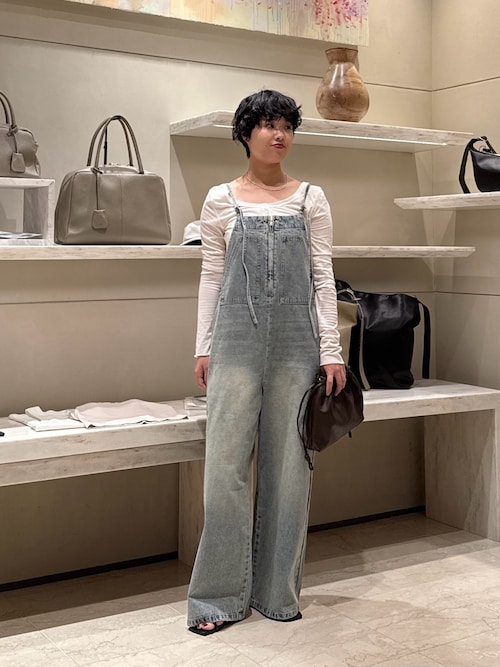 【2サイズ展開】センタージップデニムサロペット