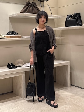 「GALLARDAGALANTE（ガリャルダガランテ）のナローコードチョーカー（ネックレス）」を使った、ggnogurinさん（レディース・157cm）の夏コーディネート